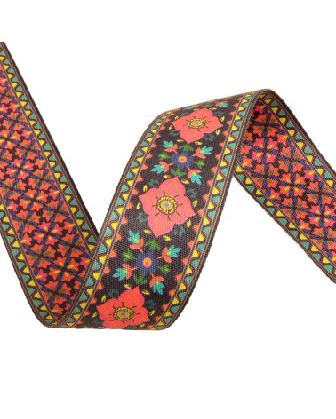 Correa reversible plateada negra 50mm por metro