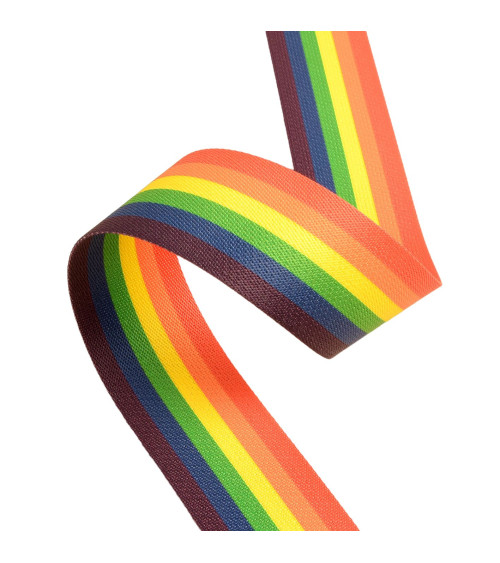 Striped webbing / multicolor stripes 40mm per meter