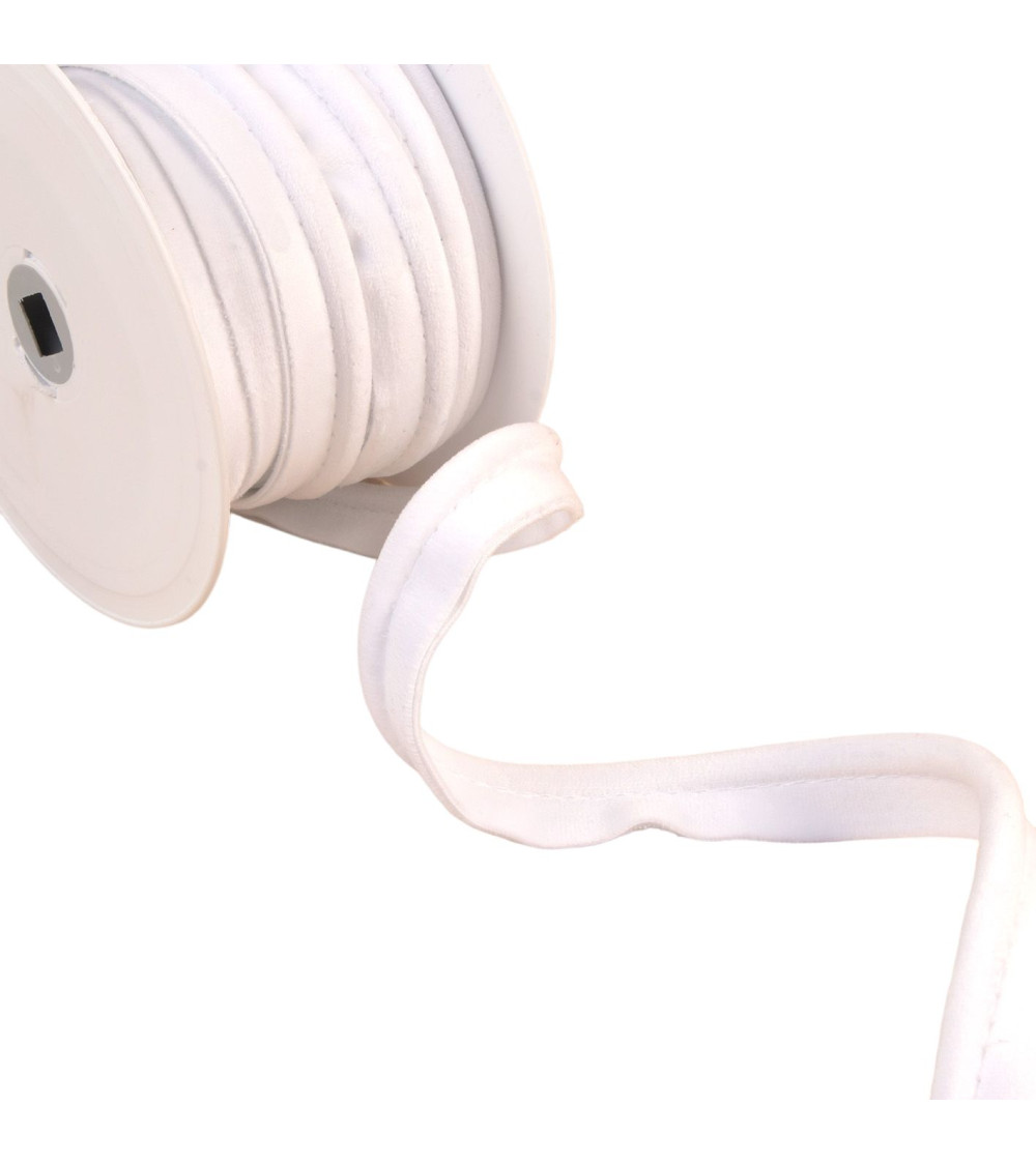 white velvet piping 5mm per meter