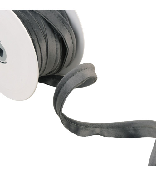 medium gray velvet piping 5mm per meter