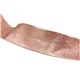 Biais simili cuir lézardé 50% polyurethane 50% viscose 27mm cuivré rose au mètre fabriqué en Europe