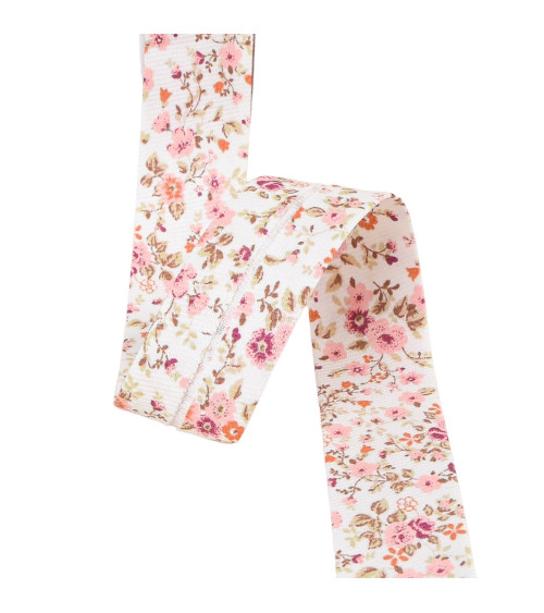 Bias flower fabric gots light pink 20mm per meter made in France