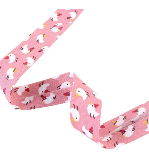 Hen bias binding Pink 20mm per meter