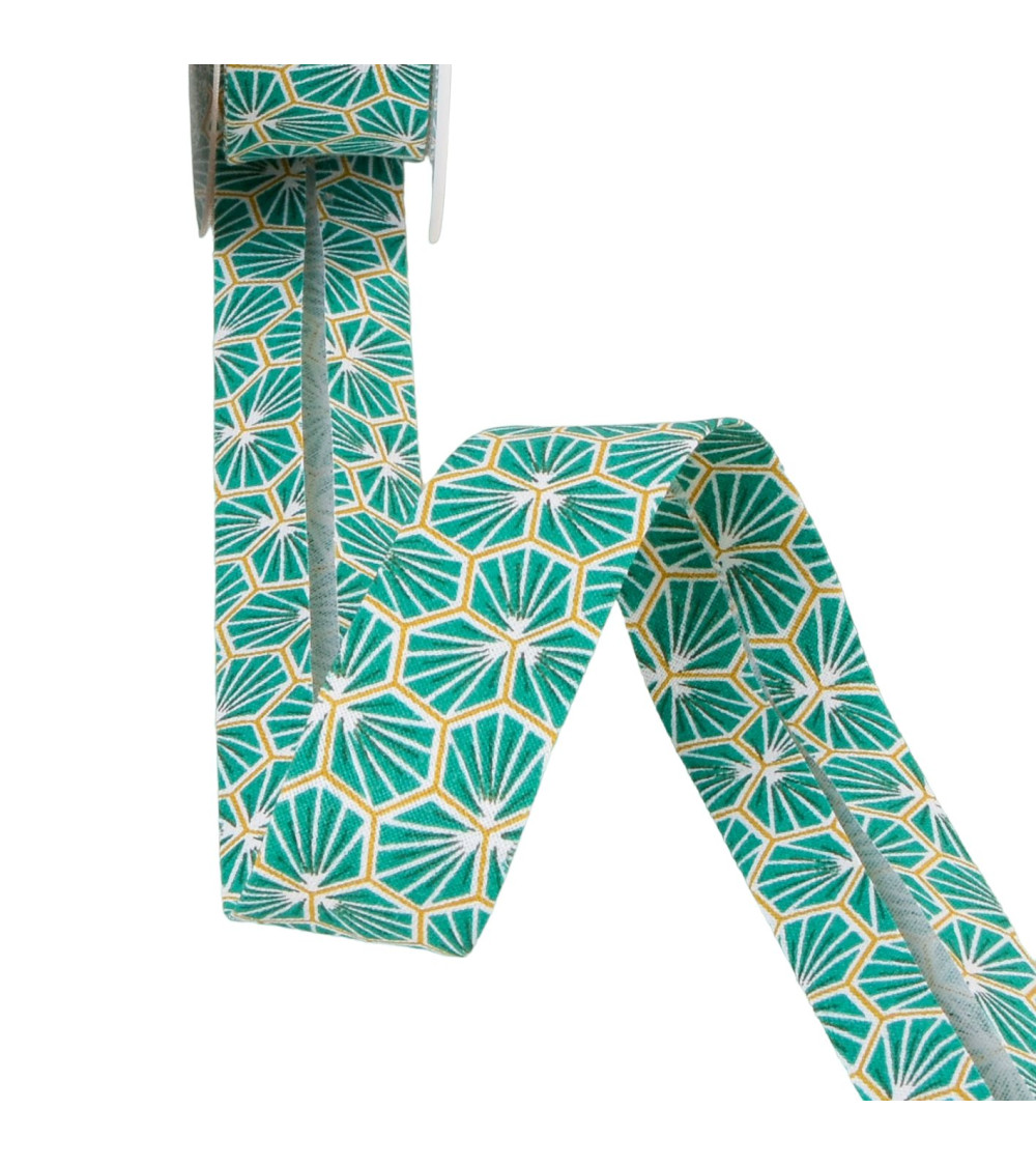 25m reel emerald green honeycomb bias 27mm