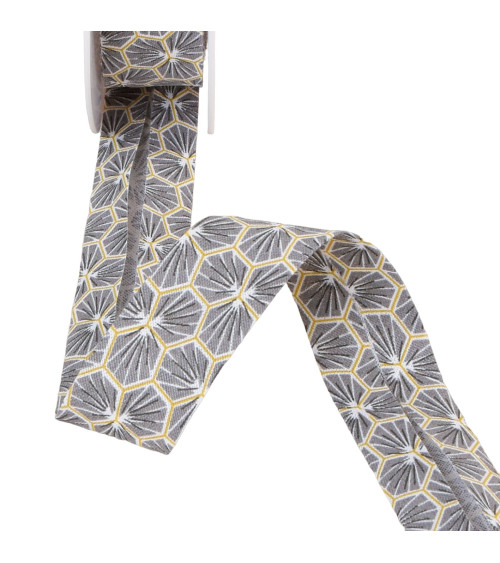 25m reel medium gray honeycomb bias 27mm