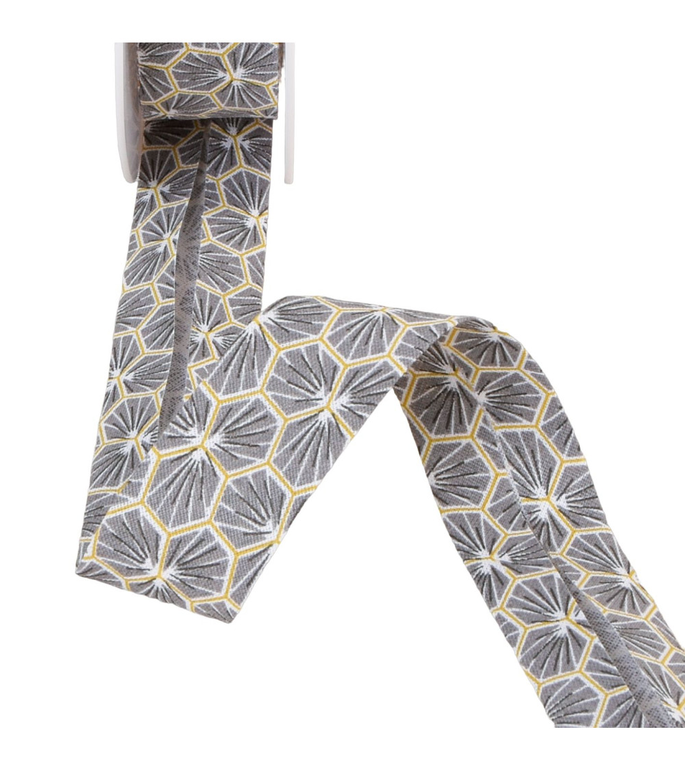 25m reel medium gray honeycomb bias 27mm