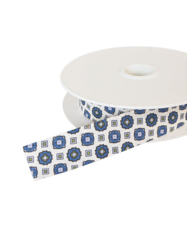 25m reel bias rosettes 25mm navy blue