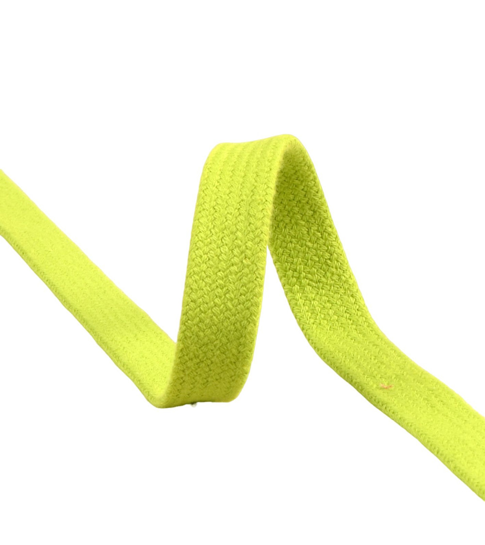 20m reel flat tubular cotton braid 15mm anise green