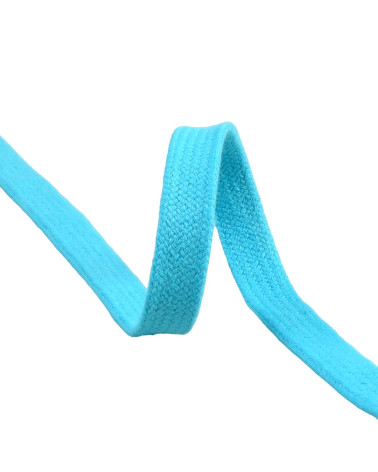 20 m Spule, flaches, schlauchförmiges Baumwollgeflecht, 15 mm, stahlblau