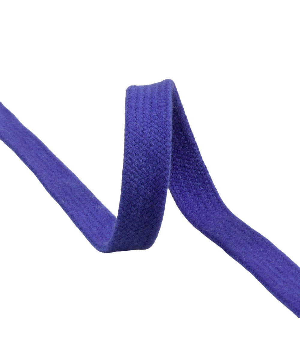 20m reel flat tubular cotton braid 15mm royal blue