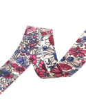 Spool 25m cotton flower bias 27mm red hermes Made in France