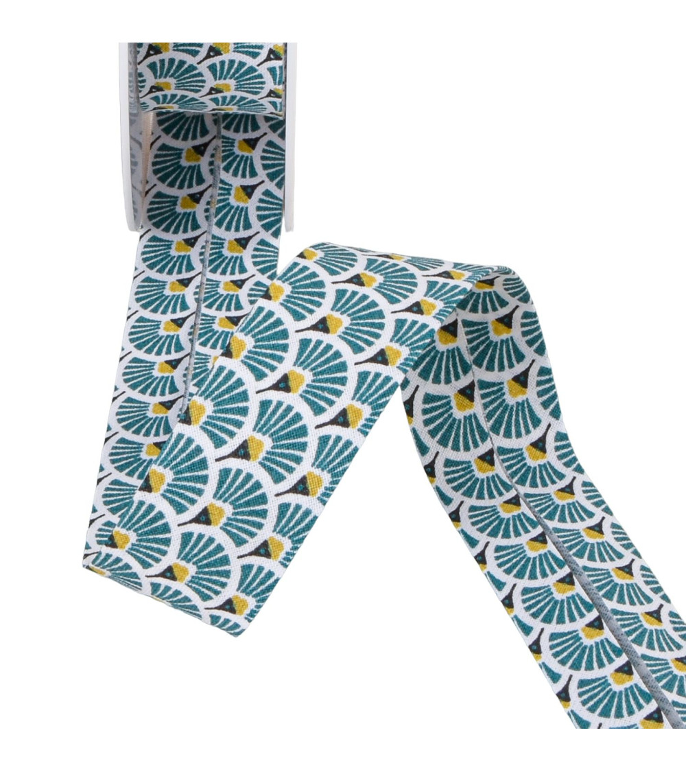 Duck blue fan bias 27mm per meter made in France