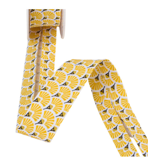 Yellow gold fan bias 27mm per meter made in France