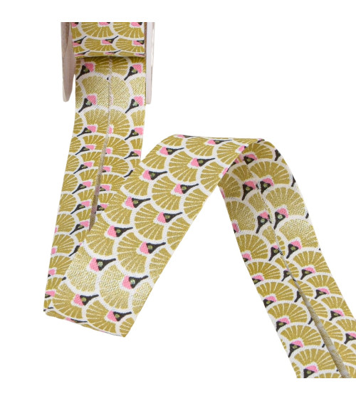 Black silver fan bias 27mm per meter made in France