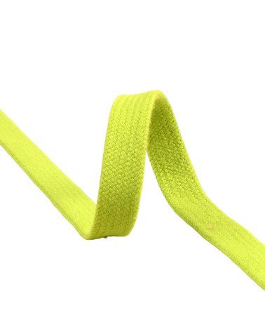 Flaches Schlauchgeflecht pro Meter aus 100 % Baumwolle, 15 mm, anisgrün