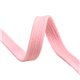 Tresse tubulaire plate au mètre 100 % coton 15mm rose clair