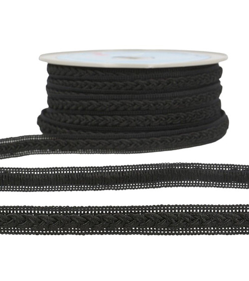 20m reel Two-tone dress braid Black/black 14mm