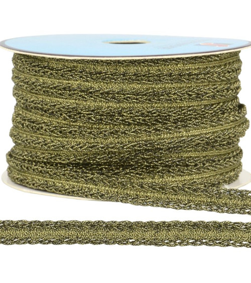 25m reel Metallic dress braid Gold/black 10mm