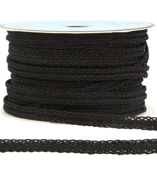 25m reel Black metallic dress braid 10mm