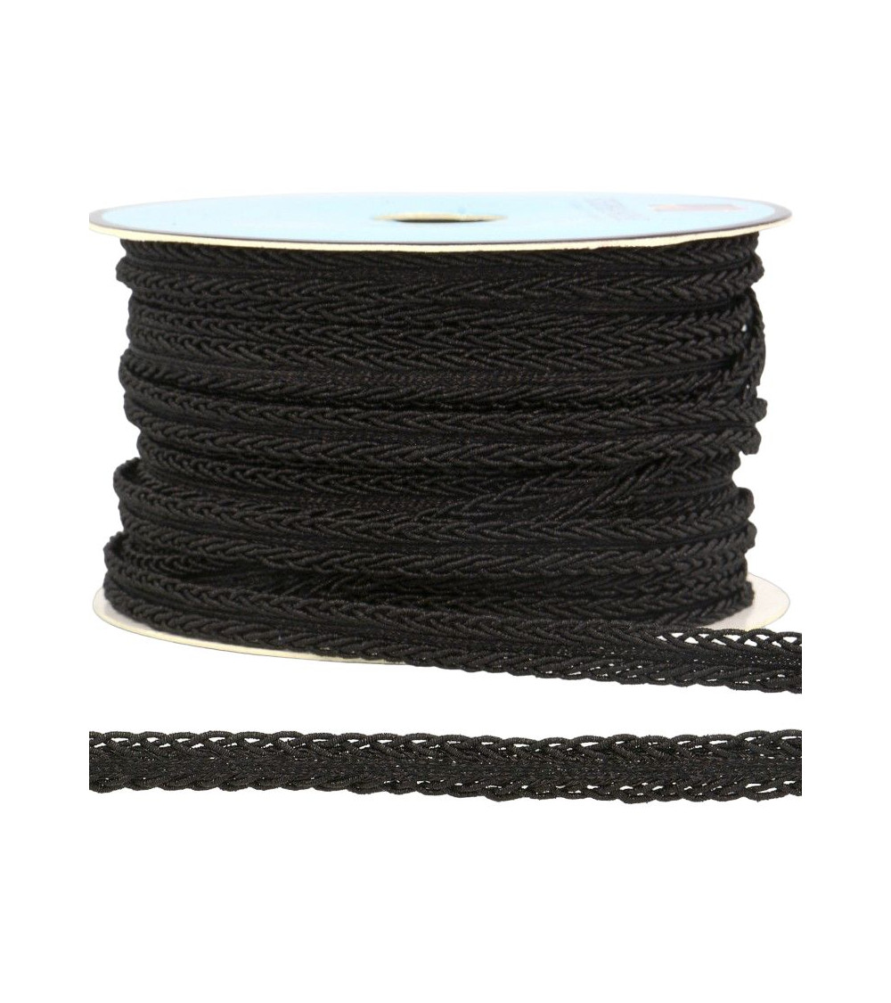 25m reel Black metallic dress braid 10mm