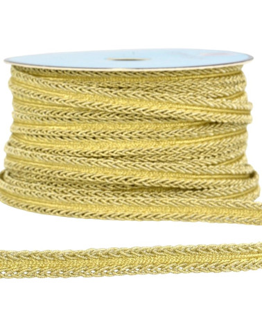 25m reel of 10mm gold metallic dress braid