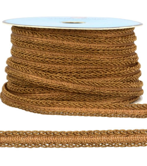 25m reel Rust metallic dress braid 10mm
