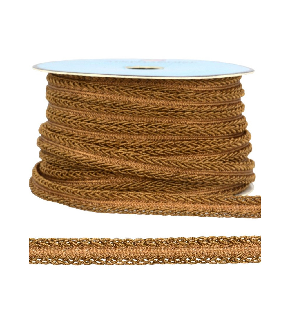 25m reel of metallic dress braid rust 10mm