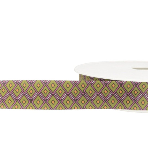 Diskette 25m Bias print stained glass Khaki 27mm