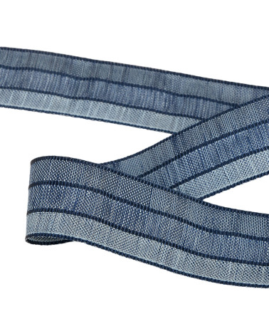 25m spool of 3-tone ribbon 30mm Navy Blue