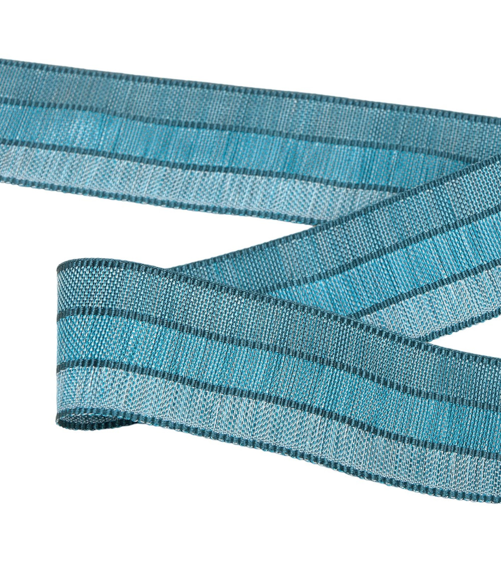 25m reel 3 tone ribbon 30mm Duck blue