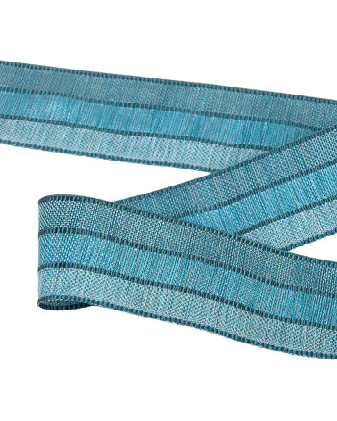 Spool of 25m ribbon, 3 tones, 30mm, duck blue