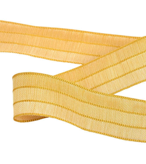 25m reel 3 tone ribbon 30mm Mustard Yellow