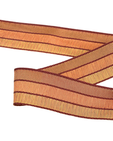 25m reel of 3-tone ribbon 30mm Rust