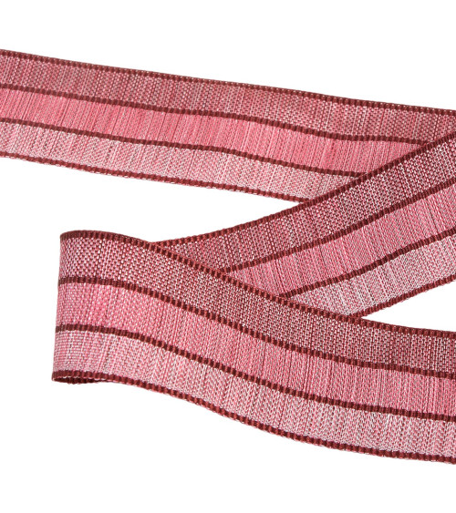 25m reel 3 tone ribbon 30mm Burgundy Red