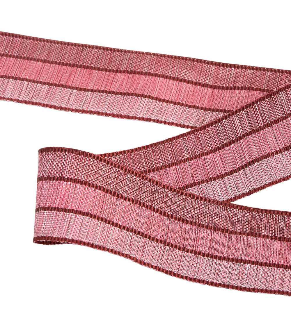 25m reel 3 tone ribbon 30mm Burgundy Red