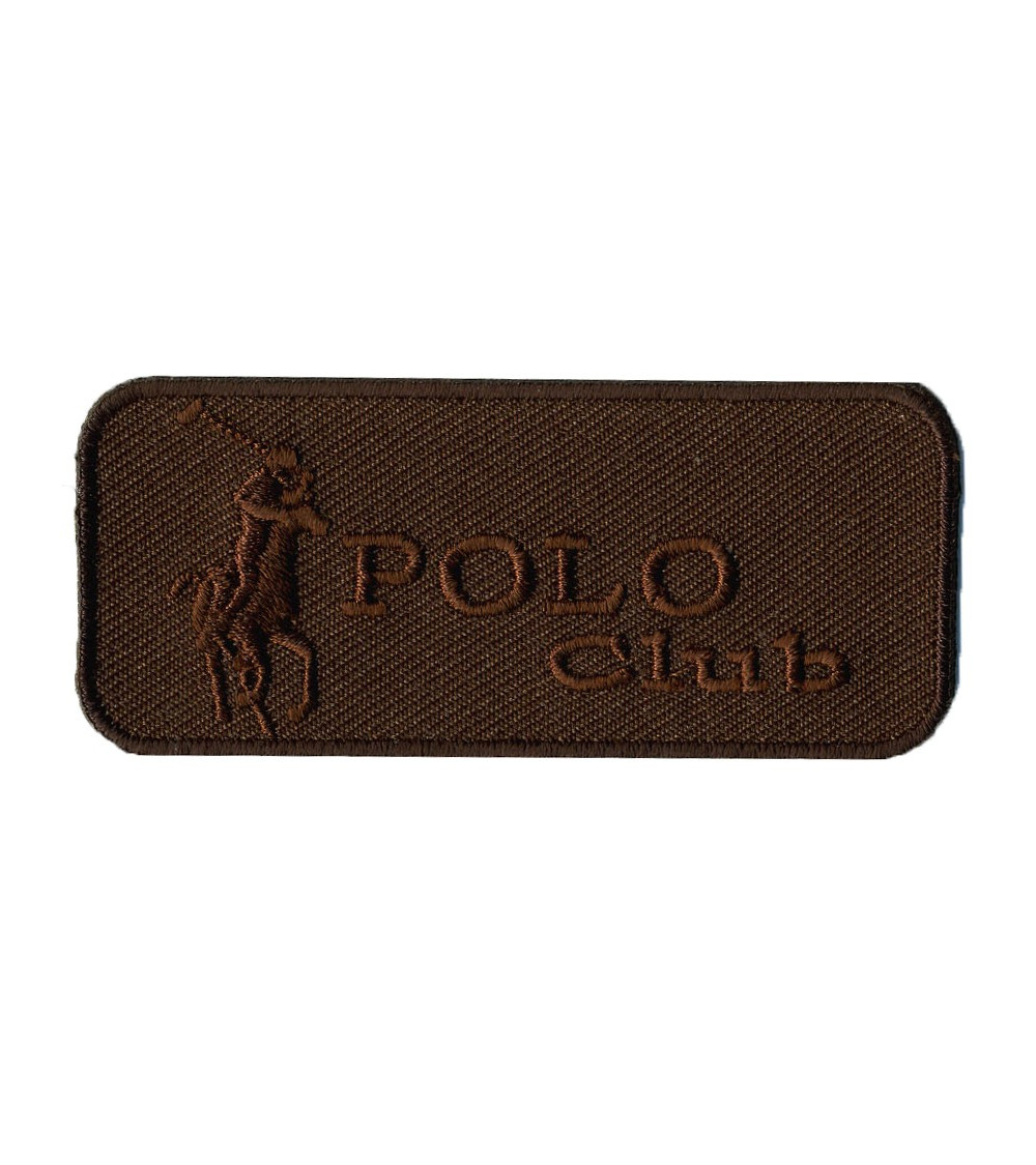 Stemma marrone del Polo Club termoadesivo