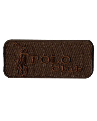 Stemma marrone del Polo Club termoadesivo