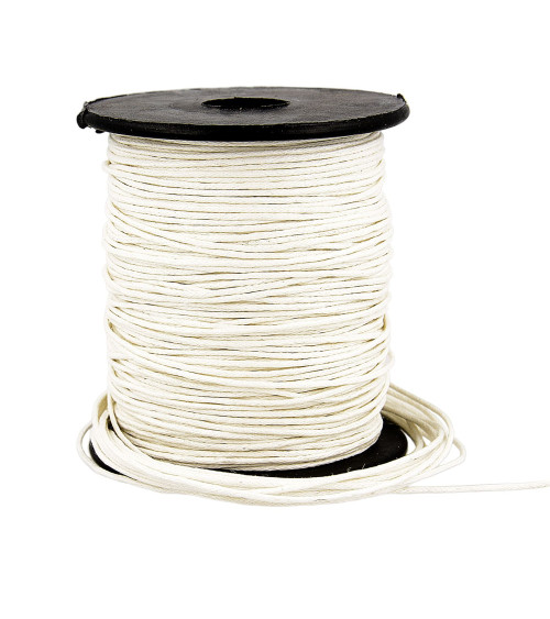 70m reel leather look cord 1mm White
