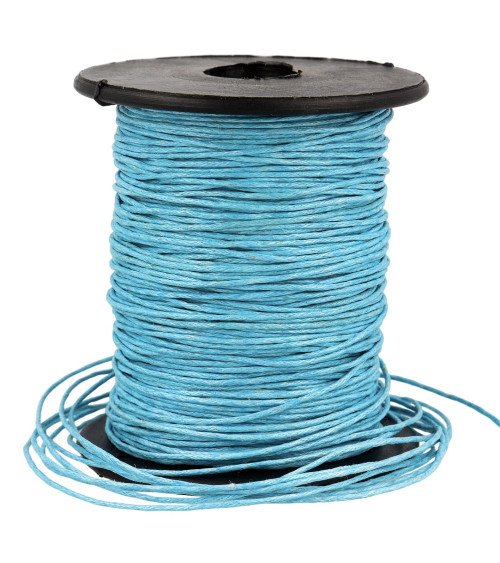 70m reel leather look cord 1mm Blue