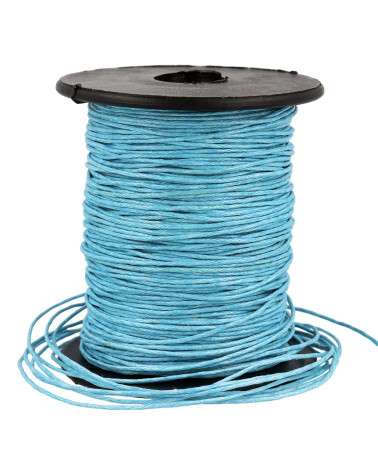 Spool of 70m leather-look cord 1mm Blue