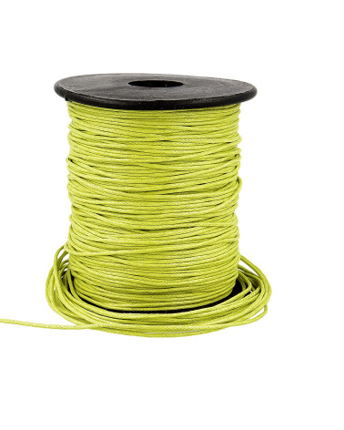 70m reel leather look cord 1mm Anise green