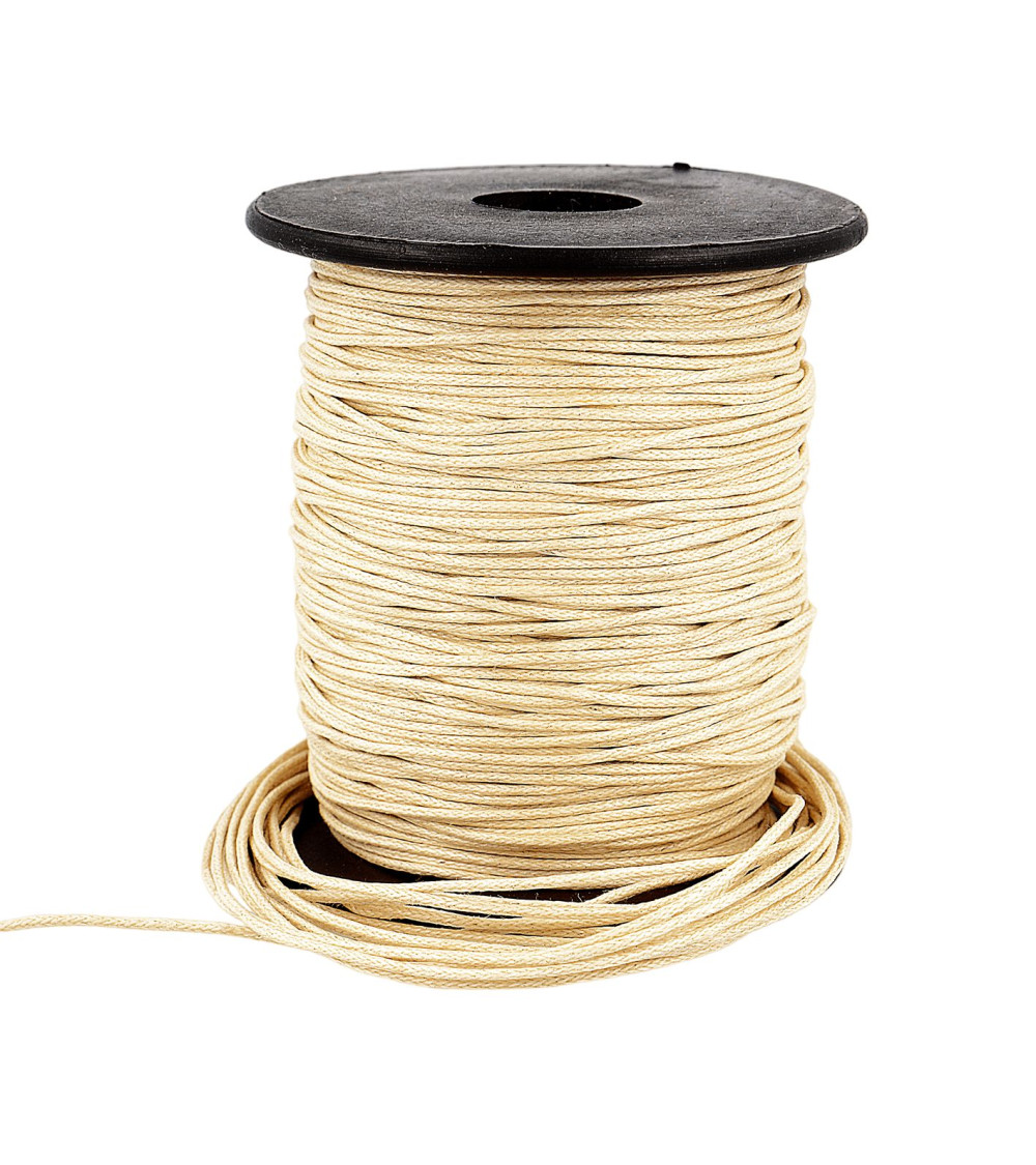70m reel leather look cord 1mm Beige