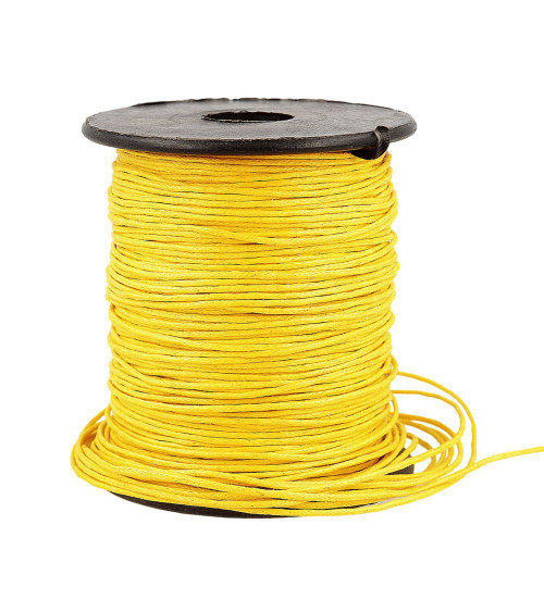70m reel leather look cord 1mm Yellow gold