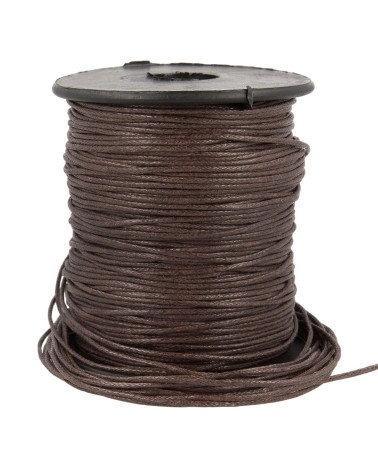 Bobine 70m cordelière aspect cuir 1mm Chocolat