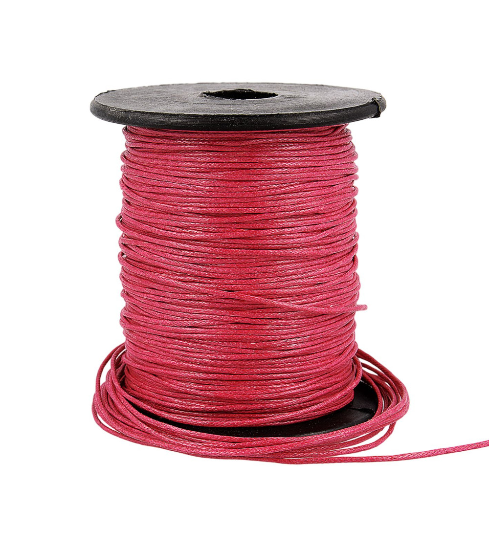 70m reel leather look cord 1mm Fuchsia