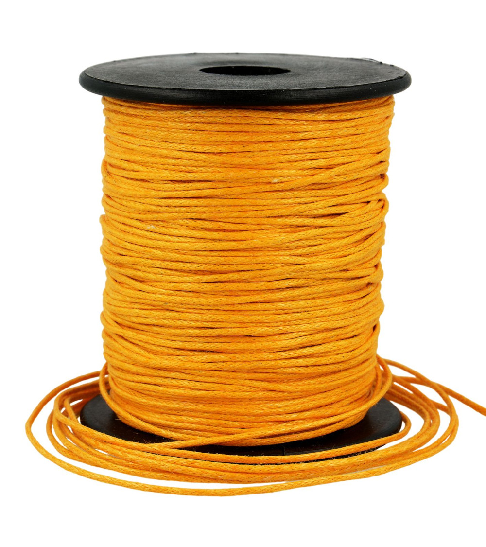 70m reel leather look cord 1mm Orange