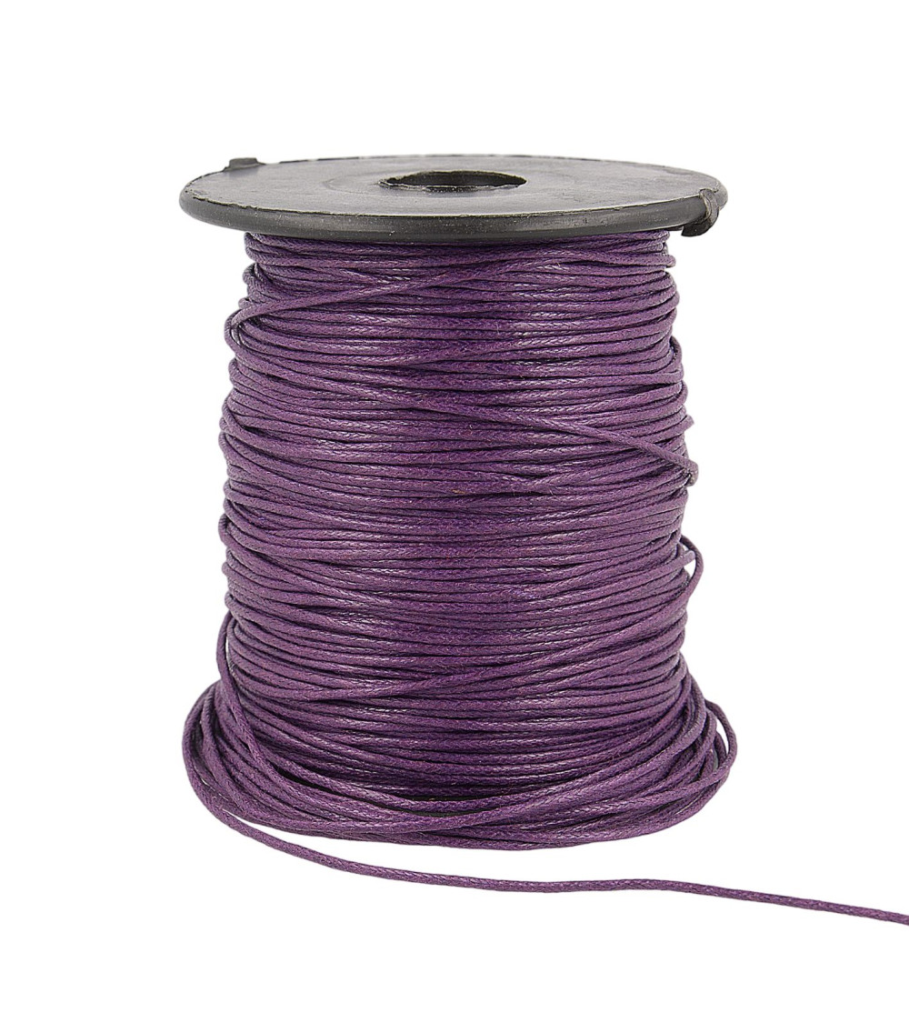 Bobine 70m cordelière aspect cuir 1mm Violet