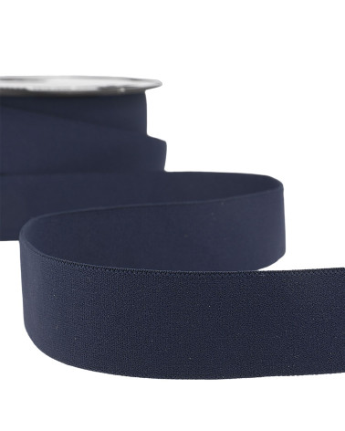 20m spool of elastic boxer navy blue 32mm