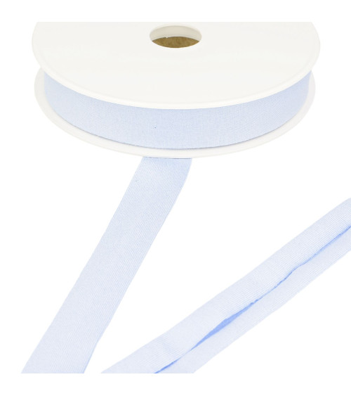 20m reel stretch jersey bias light blue 20mm