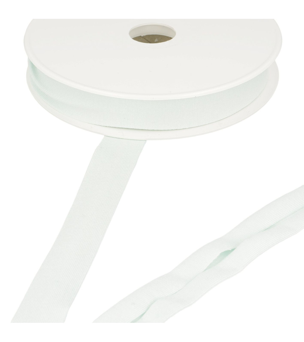 20m reel stretch jersey bias Sea green 20mm